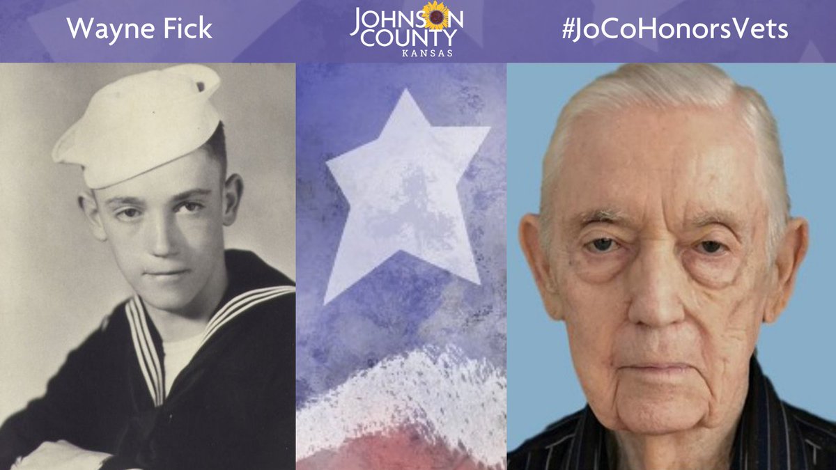 Meet Wayne Fick who is a World War II veteran who served in the  @USNavy. Visit his profile to learn about a highlight of an experience or memory from WWII:  https://jocogov.org/dept/county-managers-office/blog/wayne-fick  #JoCoHonorsVets 