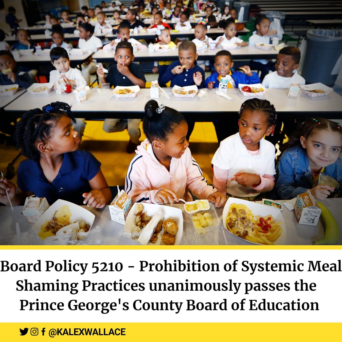 My Statement on the Passage of <a href="/pgcps/">PGCPS</a> Board Policy 5210 - Prohibition of Meal Shaming

About a year and a half ago, I was visiting a school in District 7 to introduce myself to its new principal. About ten minutes into our meeting, an urgent knock could be heard on the door.