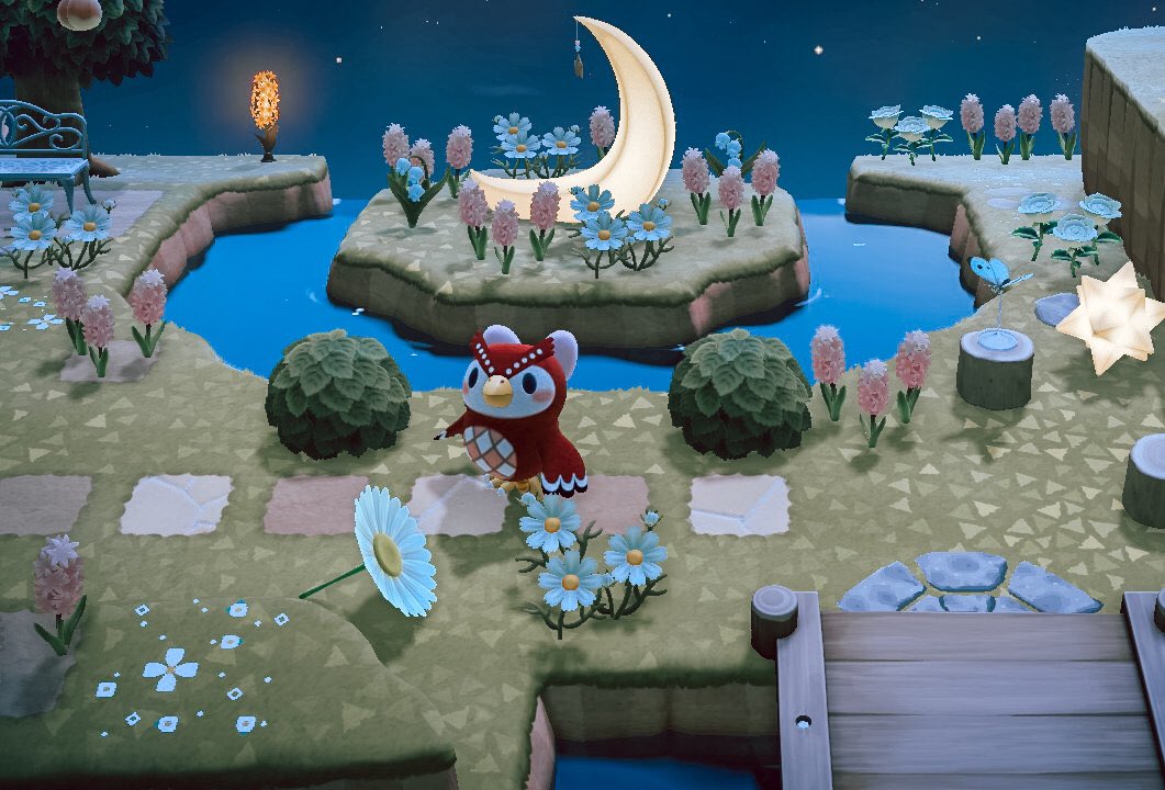 acnhsierra's tweet photo. Celeste has stopped by for a viewing of Rivendell’s meteor shower ✨🌙 #AnimalCrossingNewHorizons https://t.co/dT07kDQJOQ
