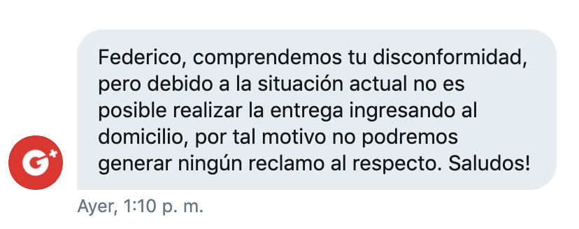 faonratto's tweet photo. @garbarino Respuesta oficial: "el problema es tuyo"

@garbarino #NuncaMas https://t.co/2OAb2XnHG6