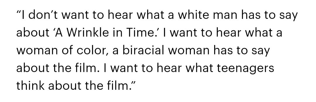 First lets start by "brie larson hates white men"! Brie NEVER said that, this was her exact quote! "A wrinkle in time" got A LOT of bad reviews, this movie was about female empowerment and diversity, brie pointed out that 80% of the movie critics were male, & poc women barely-
