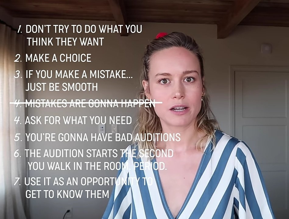 On her YouTube channel, brie showed all the movies she auditioned for but didn't land the role, gave them advice from her 20 years experience and inspired many young actors not to give up .