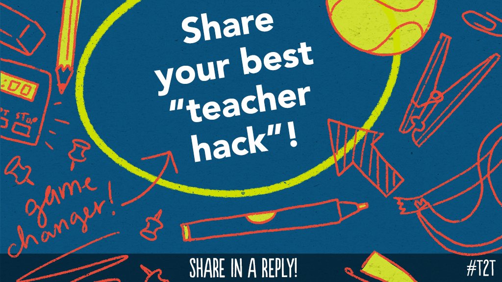 teacher2teacher's tweet image. What #TeacherHack helps you achieve your #TeacherGoals? Share your wisdom with fellow Ts! 👇 #HowITeach