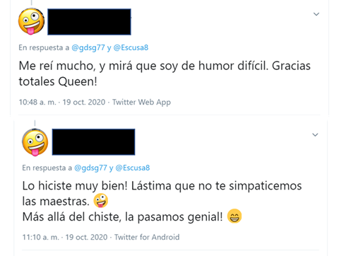 gdsg77's tweet photo. No lo digo yo, lo dicen elles! El estreno de #contraAtaco estuvo bastante decente 😋😊
El 14/11 es el próximo, y ya empezaron a caer las reservas... ustedes no se duerman, que #distanciamientosocial mediante, los lugares son limitados! 👇 https://t.co/bhjyAYvP3S