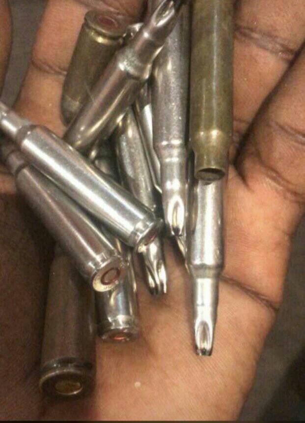 david90805699's tweet photo. @HQNigerianArmy This are bullet picked from leeks tool gate not  regular Ak 47 bullets this are bullet from GPMG the Police force don’t use this only the military https://t.co/QULwvC4pwG
