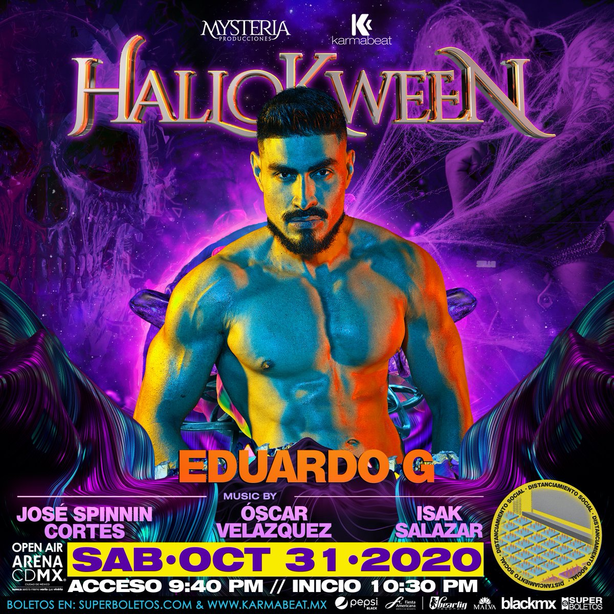 bearlinrecords's tweet photo. Ya estamos listos para #hallokween by #mysteria &amp;  #karmabeat! Nos vemos el sábado 31 de Octubre en la @ArenaCdMexico @arenaCDMX !! Júntate con 4 amigos y compra ya tus packs de boletos en https://t.co/xRGCOEP0Ek https://t.co/lS08xKhsv0