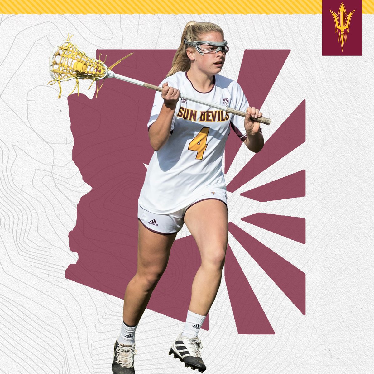 SunDevilWLax's tweet photo. BL𝐀𝐙ING A TRAIL ☀️🥍

When Gabby Abbadessa joined @SunDevilWLax, she became the program's first Arizona native 🏜

She hopes to be a part of something special by not only building Sun Devil Lacrosse, but also growing the game in Arizona 📈

MUST READ ⬇️
https://t.co/CVx94Ys5be https://t.co/MCIQuYfuRo