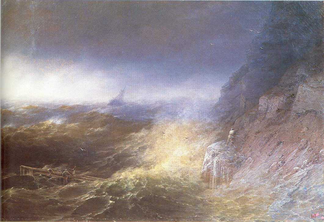 I'll keep this thread going with "Tempest on the Black Sea" by Ivan Aivazovsky.