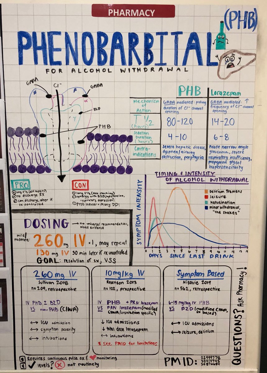 🌲EM Pharm Education Board🌲

Phenobarbital for Alcohol Withdrawal 🍷🥂🍸🍾🍺🍻
By <a href="/DeckC_PharmD/">Carina Deck</a> 

What dosing strategies does your ED use?

#EMontheFarm🌲🌲🌲
#EMonthePharm🌲🌲🌲