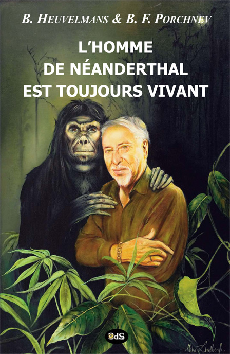 Lindbergh’s excellent artwork also appears on the cover of the republished edition of Toujours Vivant, this time showing H. pongoides engaging in close physical contact with Dr Heuvelmans, and she produced other paintings too…