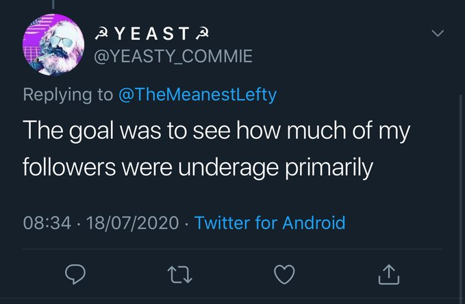 In fact he knew a large number of his followers were minors as before the thigh competition he ran a poll specifically to check how many people following him were underage and made comments about finding an underage girl attractive because he "couldn't tell" if a she was 15 or 23