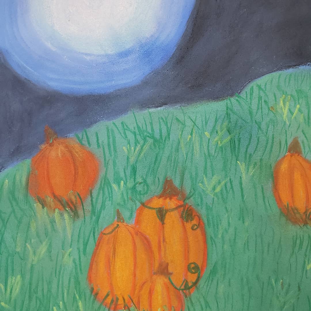 artroommadness's tweet photo. @BCreekElem #4thgrade #fallartproject @NhcsArts Learning about value, tints and shading with our pumpkin moonscapes. https://t.co/4nULJAX1zK