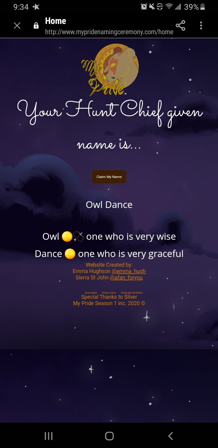My Pride The Series For Those Who Didn T Join Us For Today S Stream Our Brand New My Pride Name Generator Is Live Now Find Out Your Hunt Chief Given Name Here