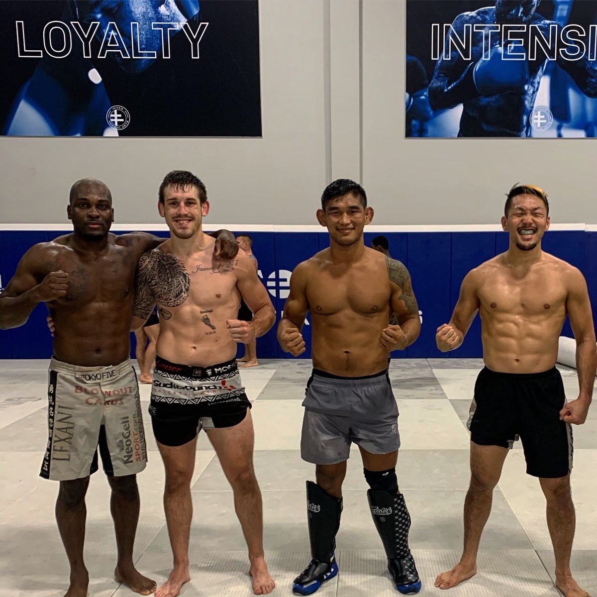 Did my last rounds with these three before I fly βοΈ out to Singapore πΈπ¬! Our fight Island π . Thank you so much! @DerekBrunson @BrendanAllenMMA @satotenten and all my teammates at @MmaSanford ππ½ππ½ππ½our trainers @henrihooft @CoachGJones @DrCPeacock Kami @BurnsBJJ @Vagner_Rocha https://t.co/UiLmnImnCH