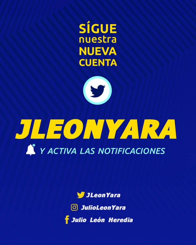#DeInterés || Te invitamos a seguir la nueva cuenta #Twitter   del Gobernador de #Yaracuy :
👇
<a href="/JLEONYARA/">JULIO LEÓN</a> 
-
-
#YaracuyTierraDeUniónYTrabajo
#GobiernoEnLinea
#TúNoEstásSolo
-
#RumboALaCiudadComunal