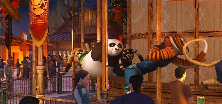 KungFu Panda Land Of Awesomeness:• Kung Fu Panda Journey of the Dragon Warrior - boat ride• lantern flat ride• character carousel(3/7)