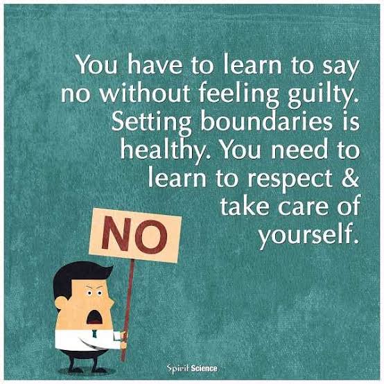 You Can be a Good Person with a kind heart and Still say NO...Learn the art of saying No...Don't lie....Don't make Excuses....Don't Over-Explain Yourself....
......Just SIMPLY DECLINE !!!
#JoyTrain #WednesdayWisdom
#NoMeansNo #No #loveyourself
#mindfulness @gary_hensel https://t.co/L6XyDreL9z