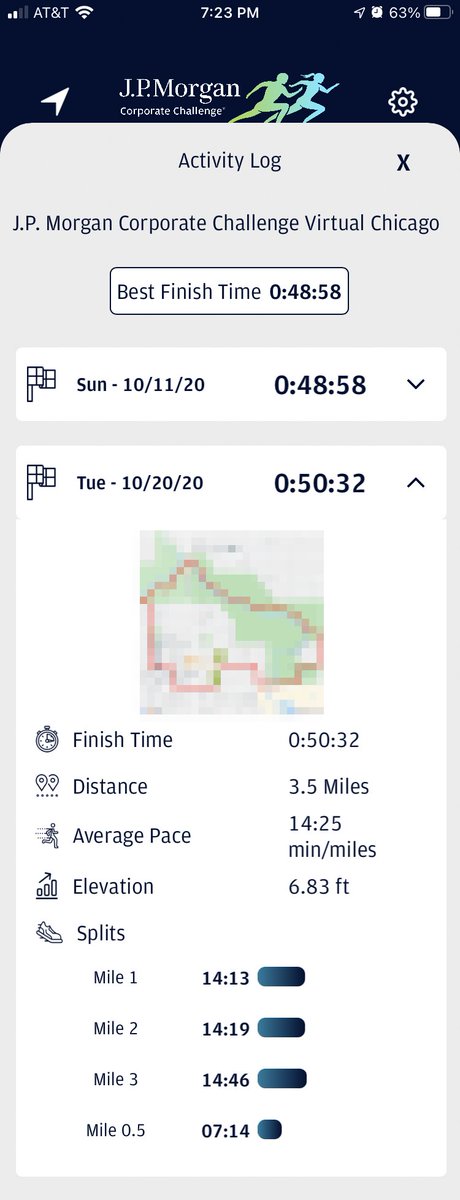 mlibrizzi77's tweet photo. I ran the Chase Corporate Challenge again today—I ended up missing my time from last week by less than two minutes. I still feel great for making the effort. The moral of the story: don't eat pizza a few hours before a race!
#JPMCC #remixtherun #TeamInfogix https://t.co/NB79mBPjtx