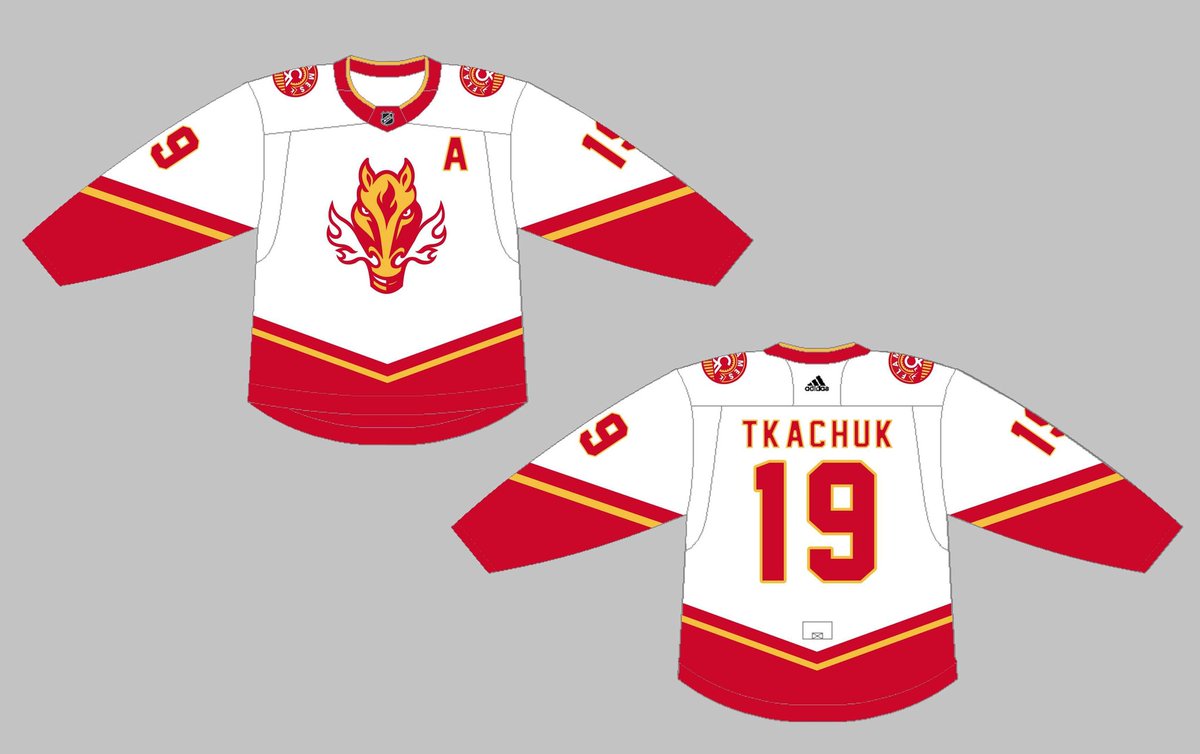 Beaviwi89's tweet image. Alright everybody I received some suggestions/requests for my reverse retro @NHLFlames concept yesterday so I've made different versions and included the original concept from yesterday. 
Which one is everyone's favourite? Personally I still like the original concept the best!
