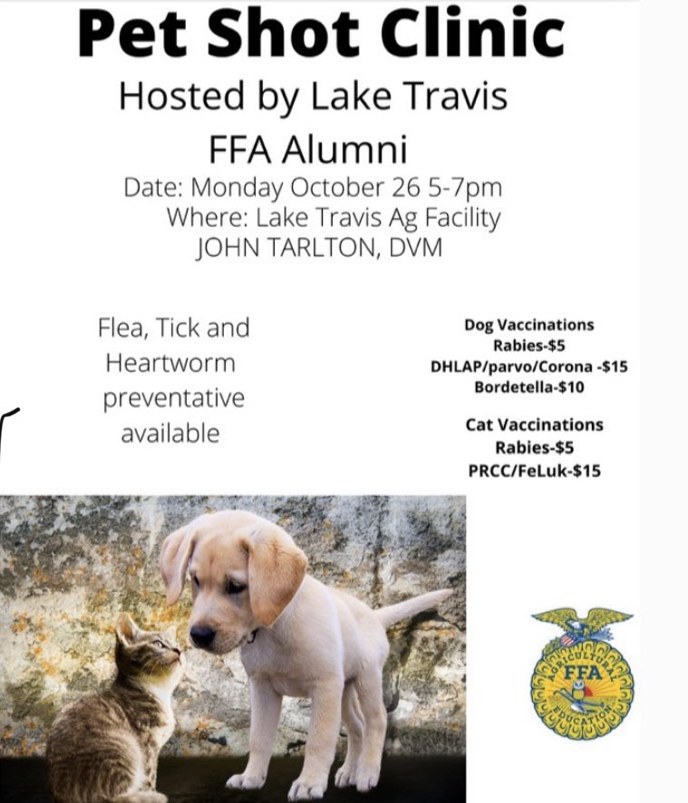 Don’t miss out on the opportunity to help the amazing kids of the Lake Travis FFA!! #lthsffa