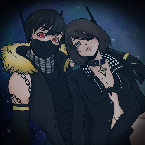 TatsuyaFu1's tweet photo. To my PSO2 fashion partner in crime @AyamiPSO2 🖤

Big thank you to @owo_mari_uwu for taking my commission request! Please check out her amazing artwork:

Twitter: https://t.co/nprFvHJGew

Instagram: https://t.co/t8fDOauRig

#PSO2 #PSO2global 
#PhantasyStarOnline2
#PSO2Art https://t.co/kr4ASWT7vT