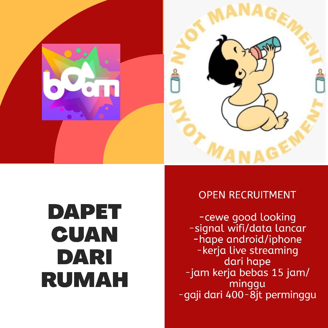 styrofoam_brain's tweet image. Please di retweet, siapa tau banyak yg butuh disaat kondisi kaya gini, open recruitment boom live streaming, gaji perminggu, host baru ga ada target pendapatan coin cuma target durasi aja, langsung chat ke line id: hitmanstalker

Good day and good luck