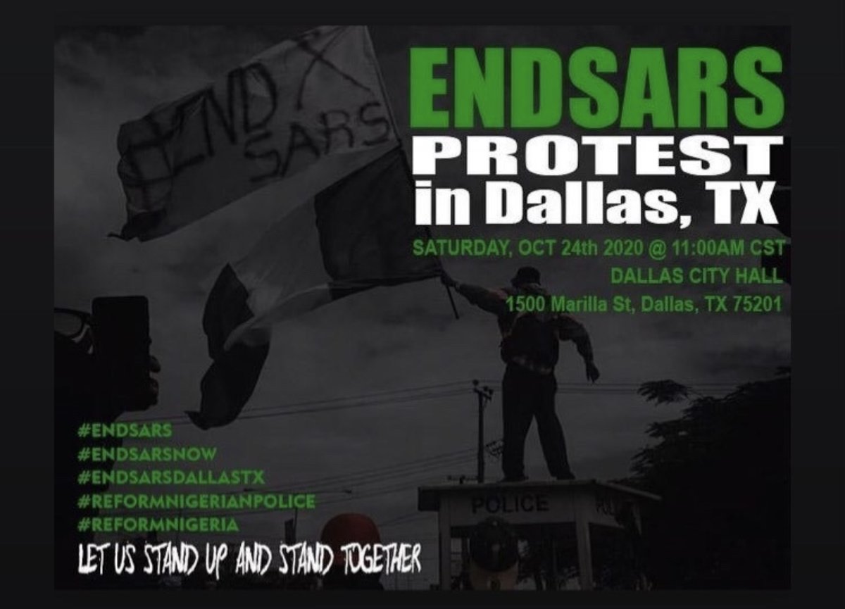 DALLAS TEXAS, ARISE - Protest is on Saturday 10-24-20. #EndSars #EndSarsDallas #EndSarsTX