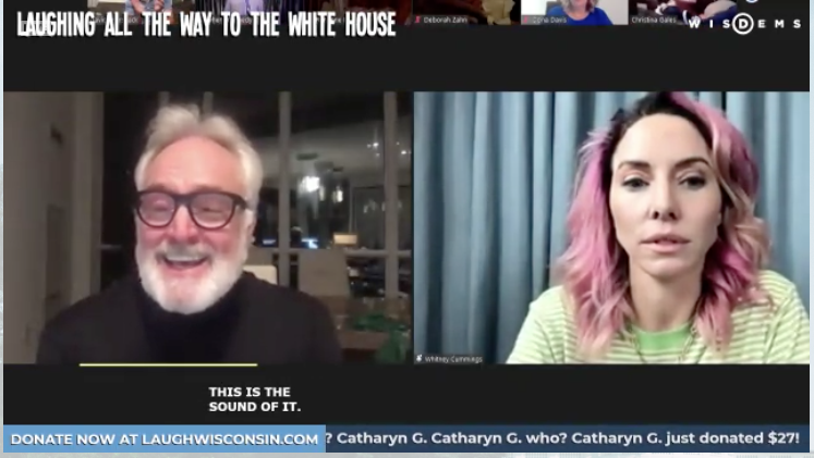 HEY! It's <a href="/WhitneyCummings/">Whitney Cummings</a> at #StandUp4WI! 

Come and join us! Our virtual host is ready to seat you.

wisdems.org/LOL