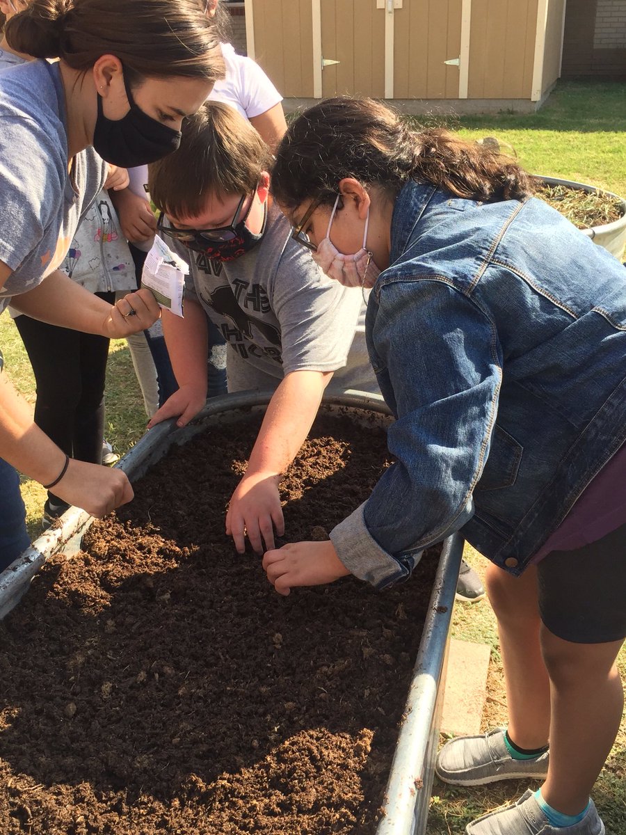 Can’t wait to see what grows!  Holiman 5th gr garden club is rocking it! <a href="/Tjhueb/">Tiffany Huebner</a> <a href="/SanAngeloISD/">San Angelo ISD</a>