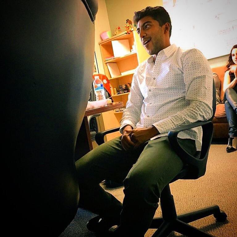 Five years ago today, watching the Halloween episode in the writer’s room. We never did really figure out what <a href="/teshrajan/">Ritesh Rajan</a> was supposed to be.