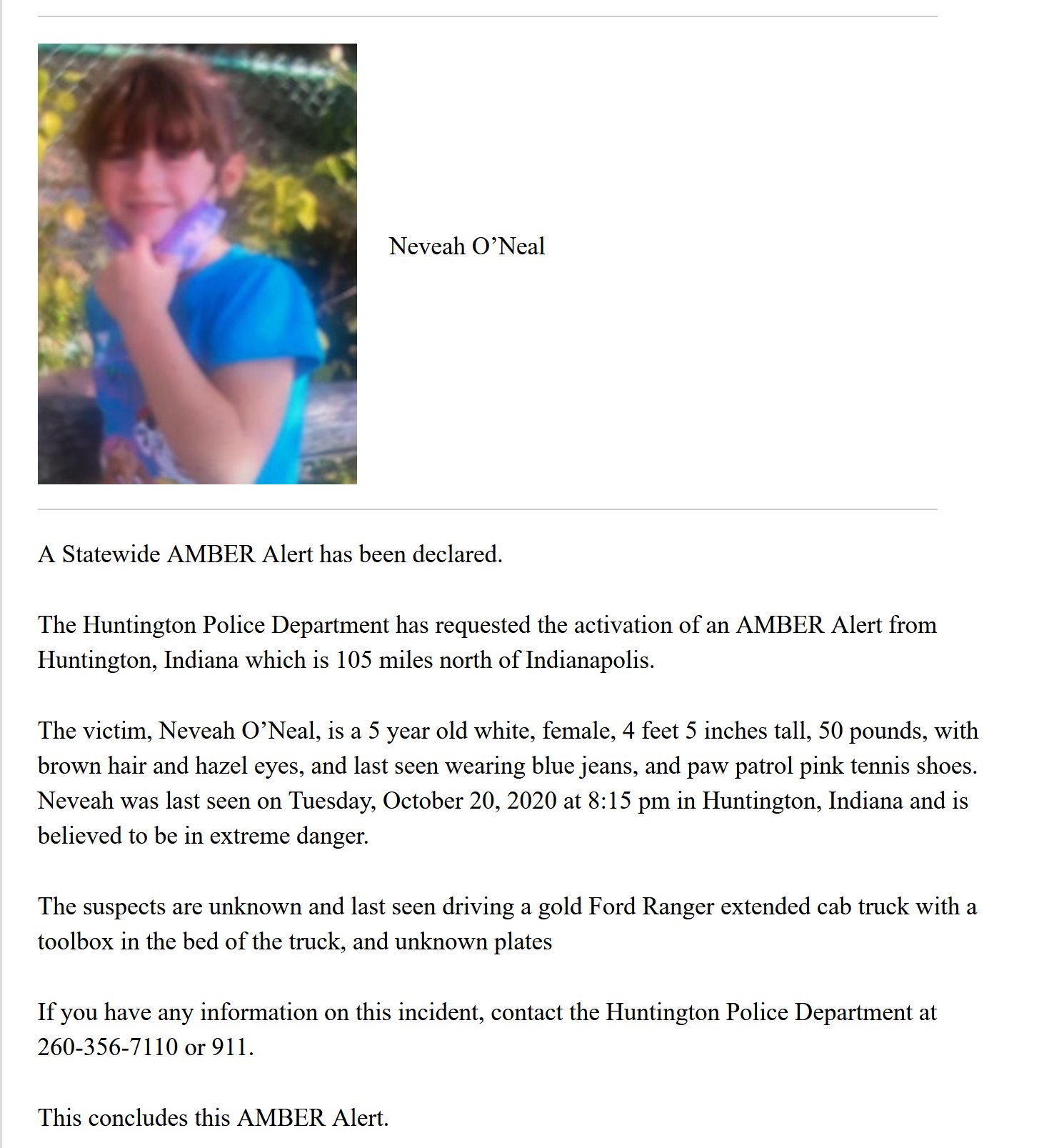 Wsbt On Twitter Amber Alert Out Of Huntington Indiana Flood Your Feed