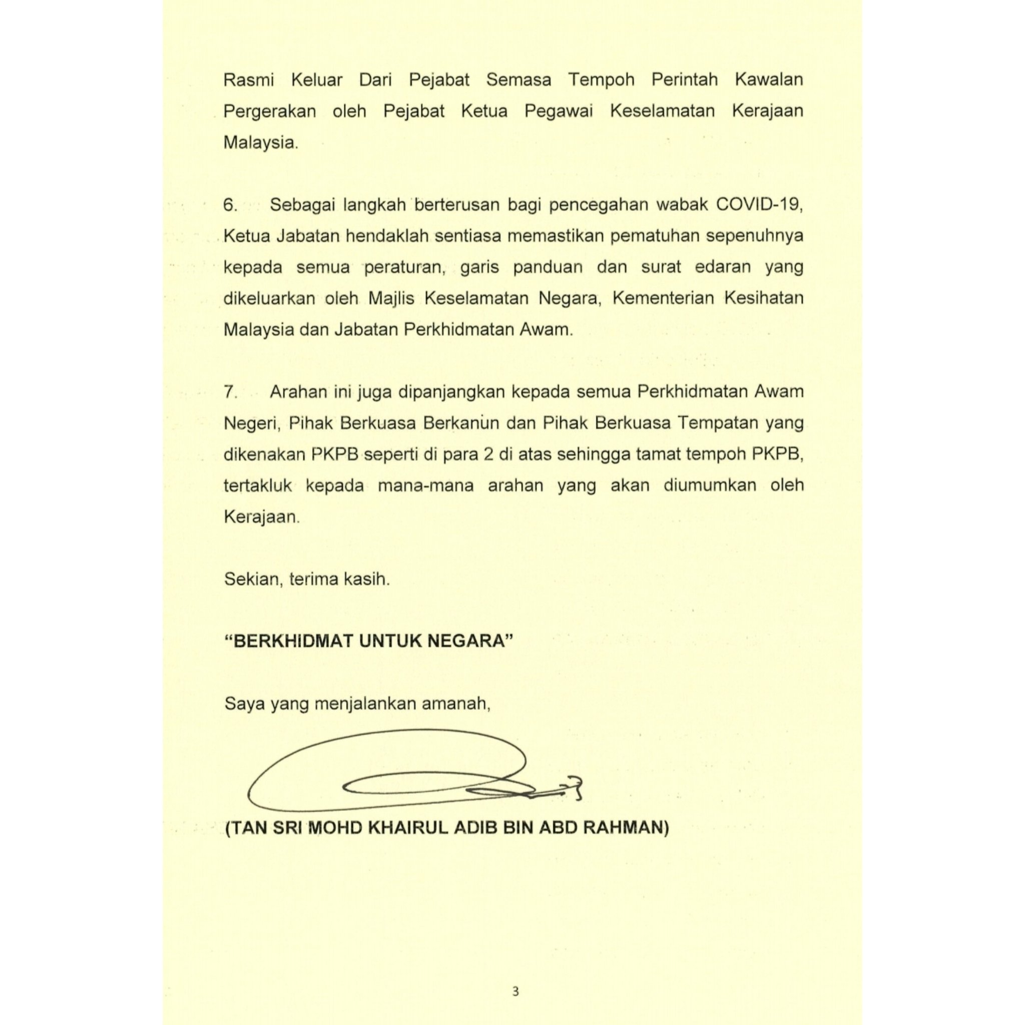 Contoh Surat Jabatàn Dipanjangkan Ke Ptj