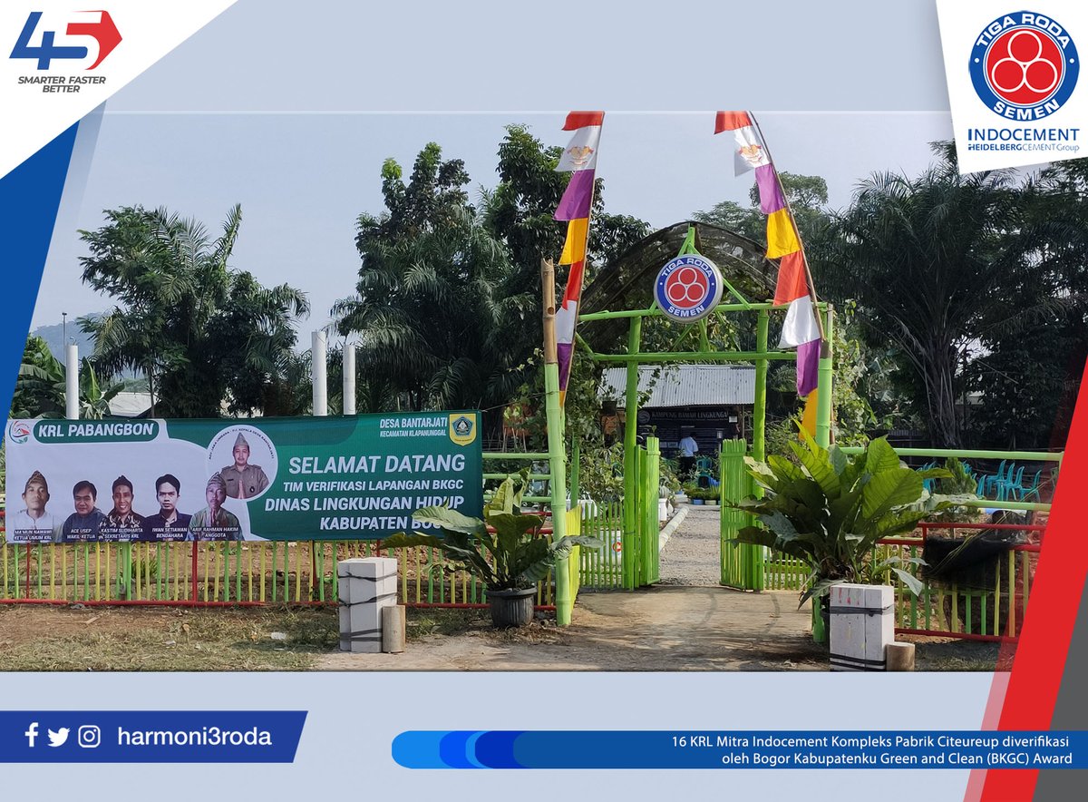 harmoni3roda's tweet photo. 1. Sebanyak 16 kampung ramah iklim (KRL) mitra Indocement Kompleks Pabrik Citeureup masuk ke dalam nominasi ajang Bogor Kabupatenku Green and Clean (BKGC) Awards 2020.
#Indocement #Harmoni3Roda #SemenTigaRoda #Hijau #Bogor #BKGC #LingkunganHidup #Proklim https://t.co/XOhH4TFwvh