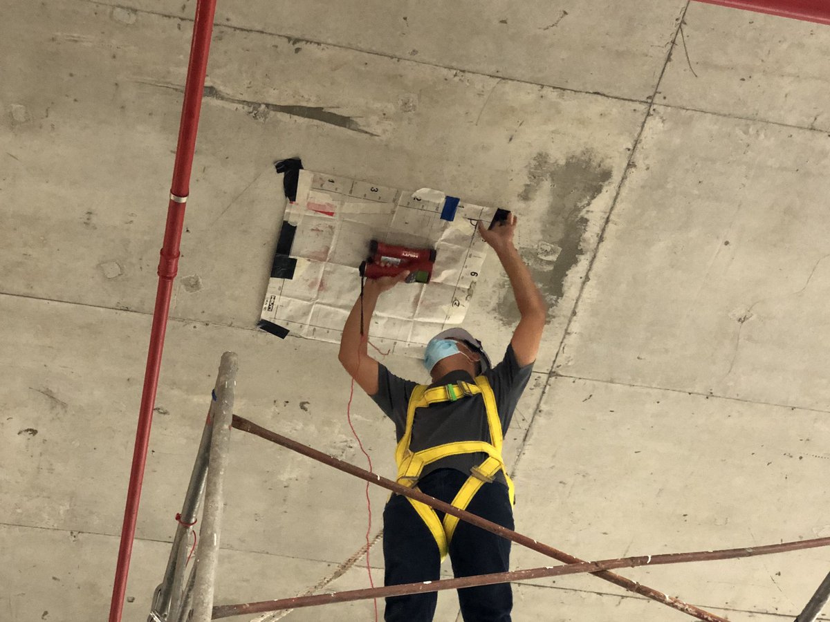 IPMEnquiry's tweet photo. 🔍 #Ferroscan test to determine rebar size, spacing, and concrete cover, for the purpose of floor slab load capacity. 😎😎💪💪💯💯
#FloorLoading #FloorSlab #BuildingAssessment #BuildingInspection

💻 https://t.co/etaNUofxHC
📩 admin@ipm.my
☎ 03-8066 7631/ 07-355 5631 https://t.co/kY68VPlW2L
