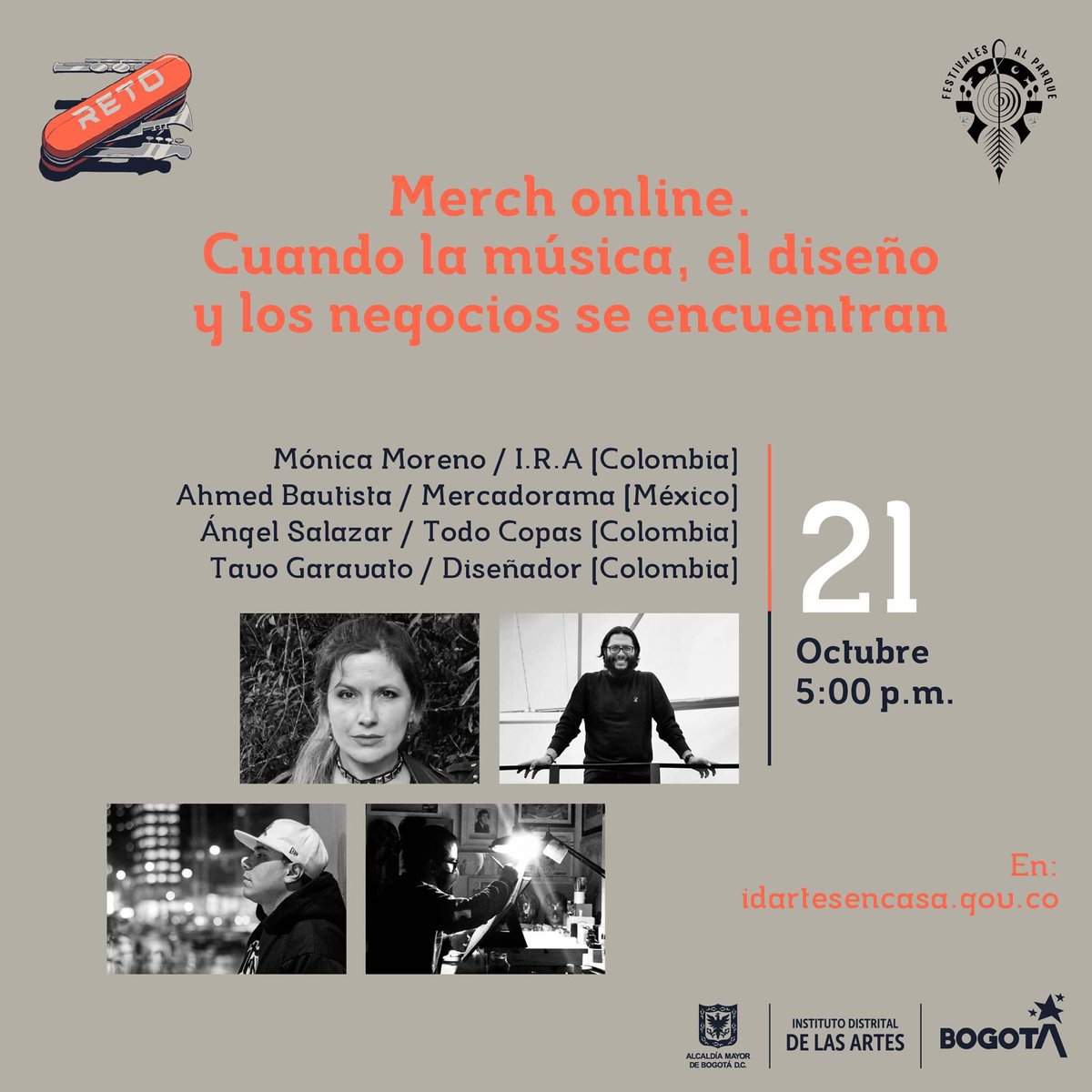 FestalParque's tweet photo. Mañana a las 5:00 p.m. no te puedes perder la charla Merch online: Cuando la música, el diseño y los negocios se encuentran.🎹🤳💥 

Transmisión por el Facebok de nuestros Festivales al Parque y por https://t.co/bdqmTGfrS6

#ProgramaFestivalesAlParque https://t.co/FatJjnKtCs
