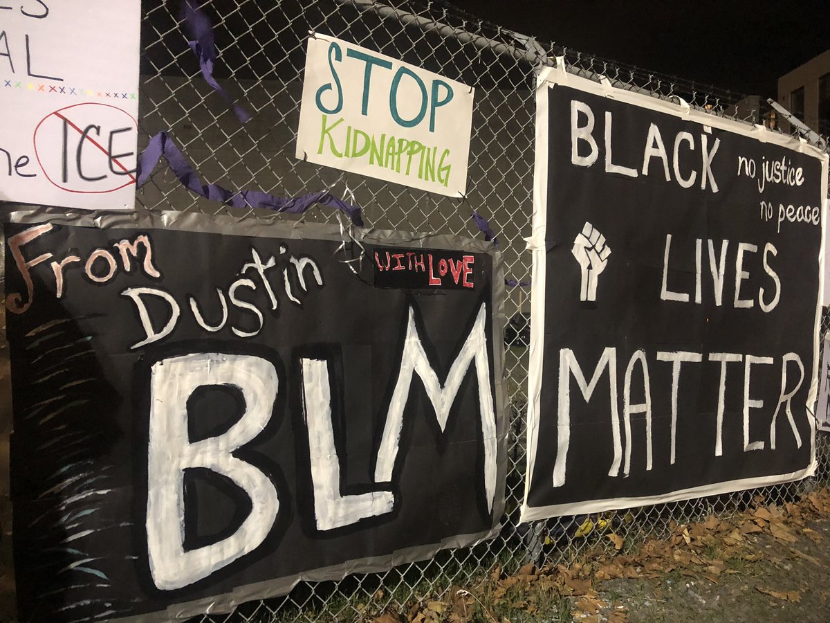 Some of artwork placed around the ICE building.  #ICE  #AbolishICE  #Portland  #PortlandProtests  #BlackLivesMatter  