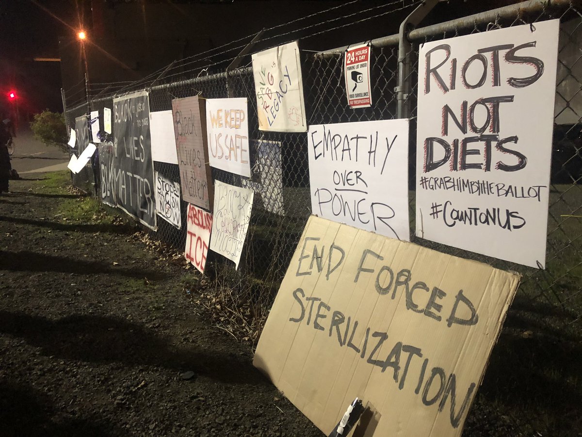 Some of artwork placed around the ICE building.  #ICE  #AbolishICE  #Portland  #PortlandProtests  #BlackLivesMatter  