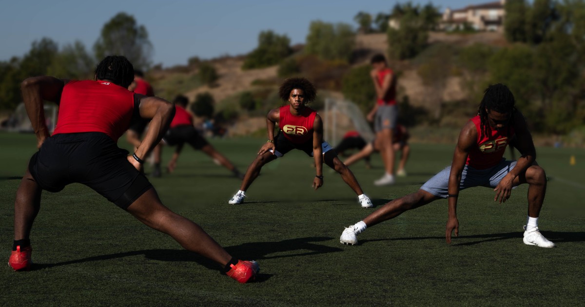 sdut's tweet photo. NFL-style combine at right time for prep football players https://t.co/BC4C4jmNNE https://t.co/NVQv9yVfsH