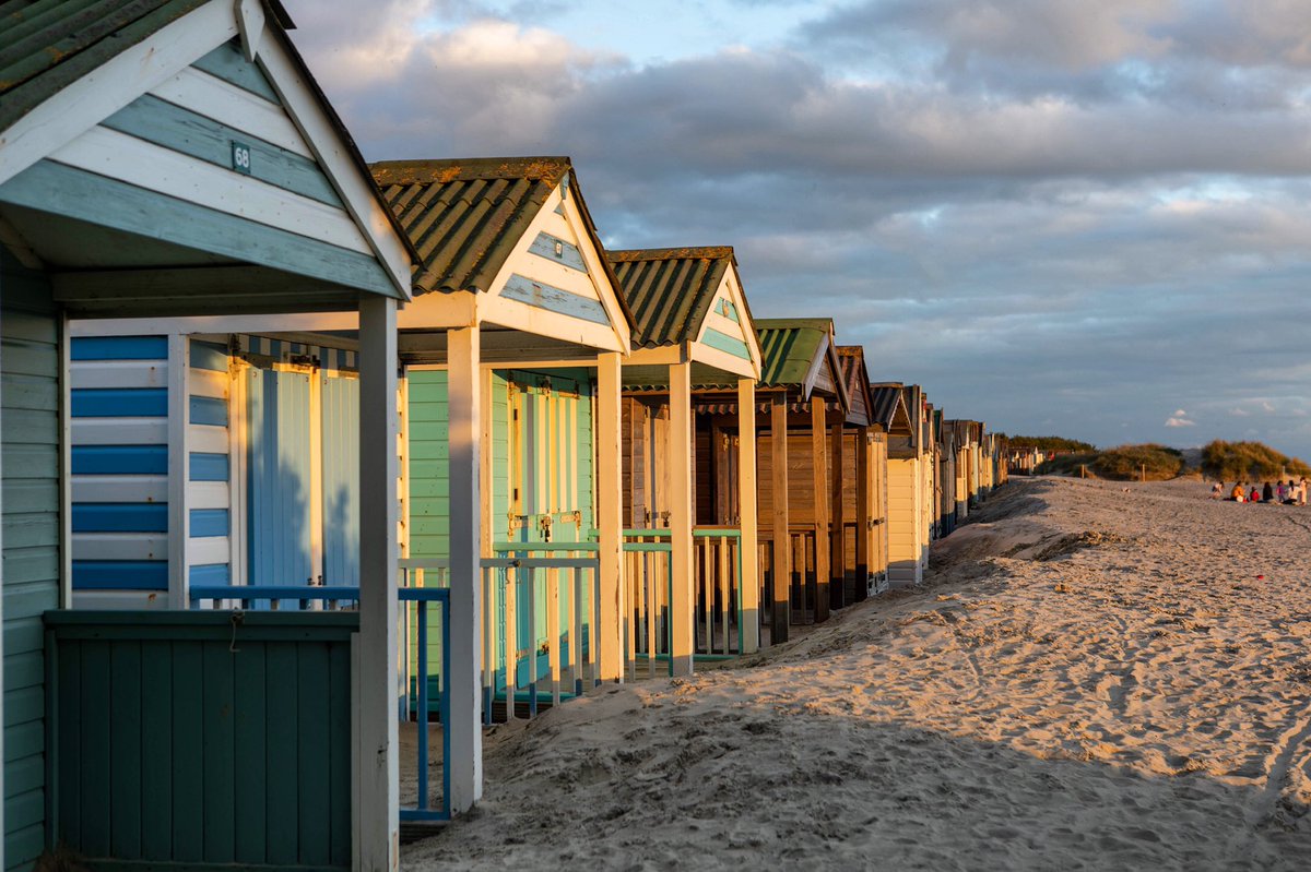 Beach huts just before sunset. #beach #ThePhotoHour #witterings
