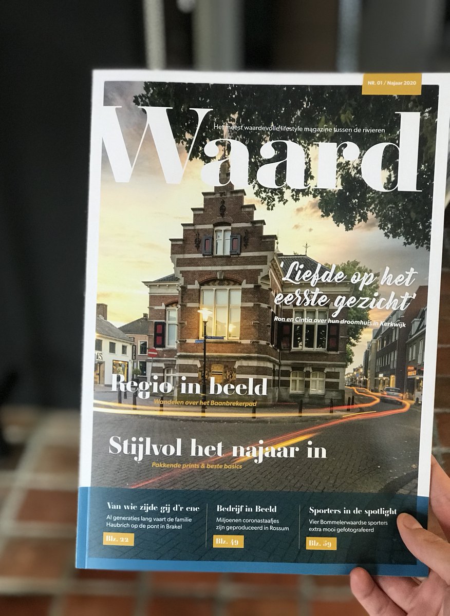 THERE HE IS! Waard! Hét lifestyle magazine tussen de rivieren. Gisteren, vandaag en morgen wordt hij verspreid in de Bommelerwaard. 💛