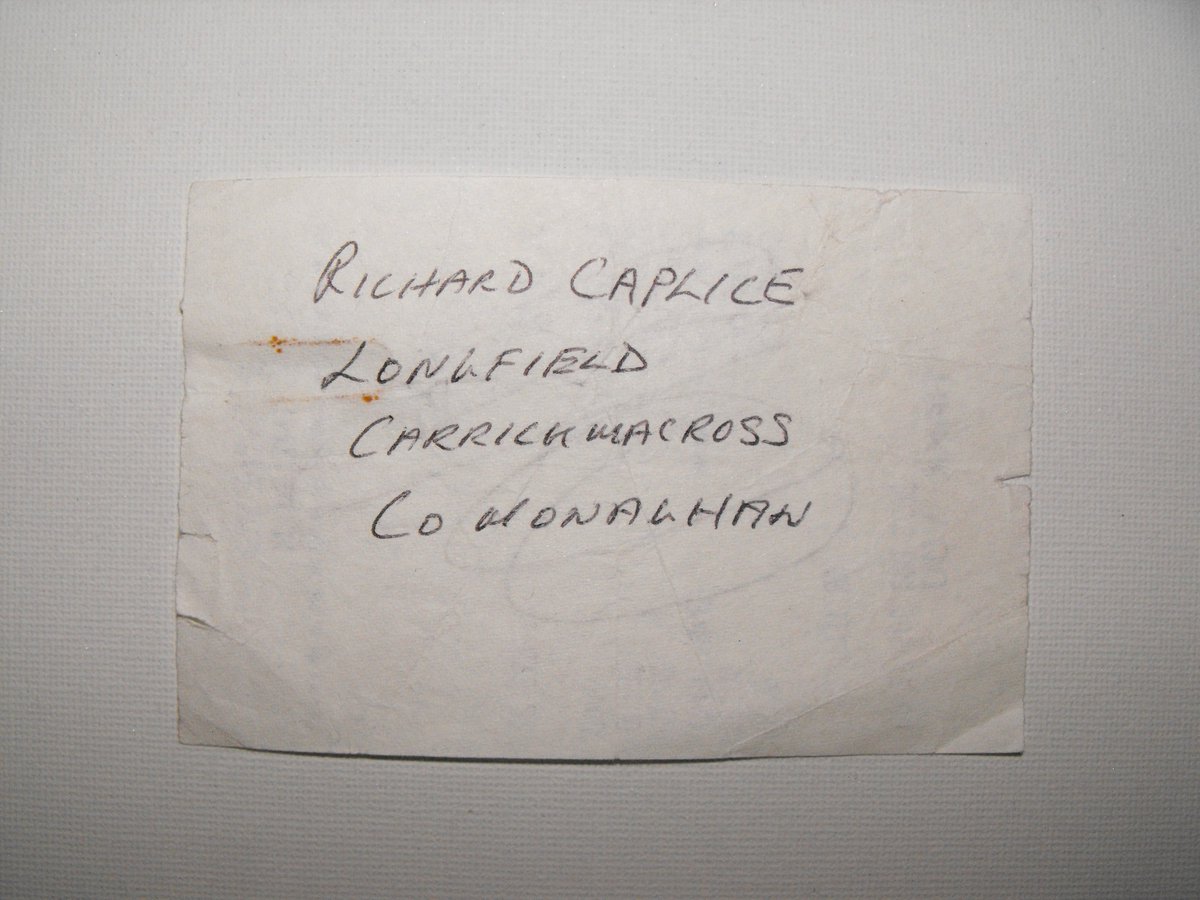 It gets worse, in 1999 when I was arrested in Monaghan, I was offered the opportunity to walk away, yet again, if I agreed to work for Gardai in NI, here is the actual piece of paper on which Garda Special Branch wrote his name and personal address for contact, again I refused...