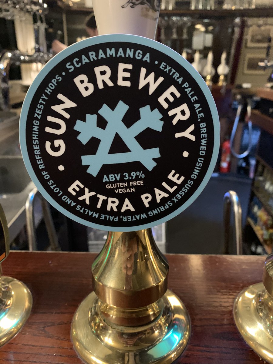 thekingsarmsse1's tweet photo. Join us today for one of our @GunBrewery beers we currently have on tap. #scaramanga #projectbabylon #gunbrewery #beer #ale #londonpubs #cask #draft https://t.co/xKqEs8Qvw3