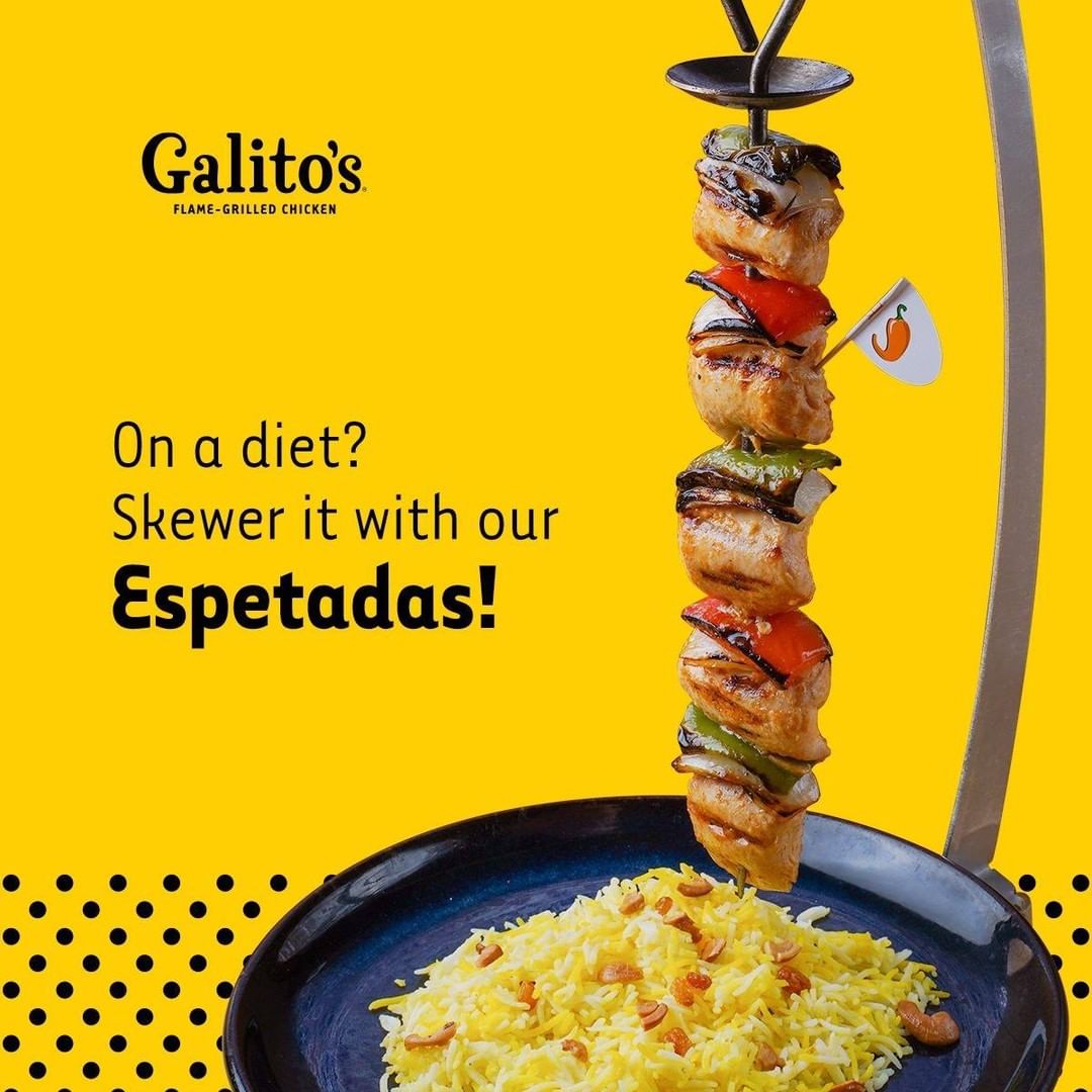 GalitosUAE's tweet photo. A tower of happiness! You’ll be amazed with our tender &amp; juicy Chicken Espetada. So what are you waiting for?
.
#galitosuae #alwahdamall #dubaifestivalcity #abudhabifoodies #uaefoodie #dubaifoodies #loveindubai #foodgrams https://t.co/WebPc7Ryip