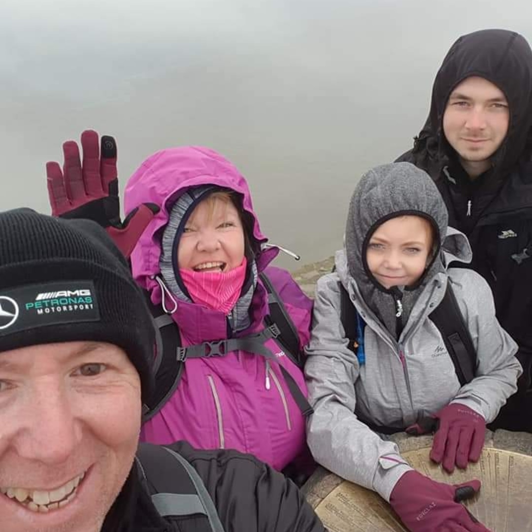 We made it to the top of snowdon 🥵😁
