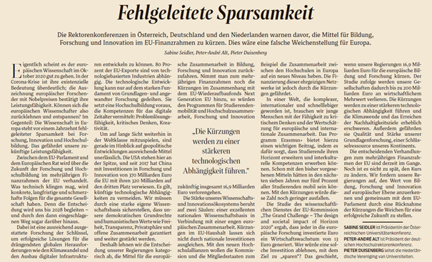 tweetsunl's tweet photo. Europese investeringen in #onderwijs, #onderzoek en #innovatie zijn broodnodig. Dit betogen @PDuisenberg en zijn 🇩🇪&amp; 🇦🇹 collega’s vandaag in verschillende nationale kranten! Lees hier het hele item: https://t.co/fEwm72O2H1  @derStandardat @faznet @nrc https://t.co/dqrFiLizX1