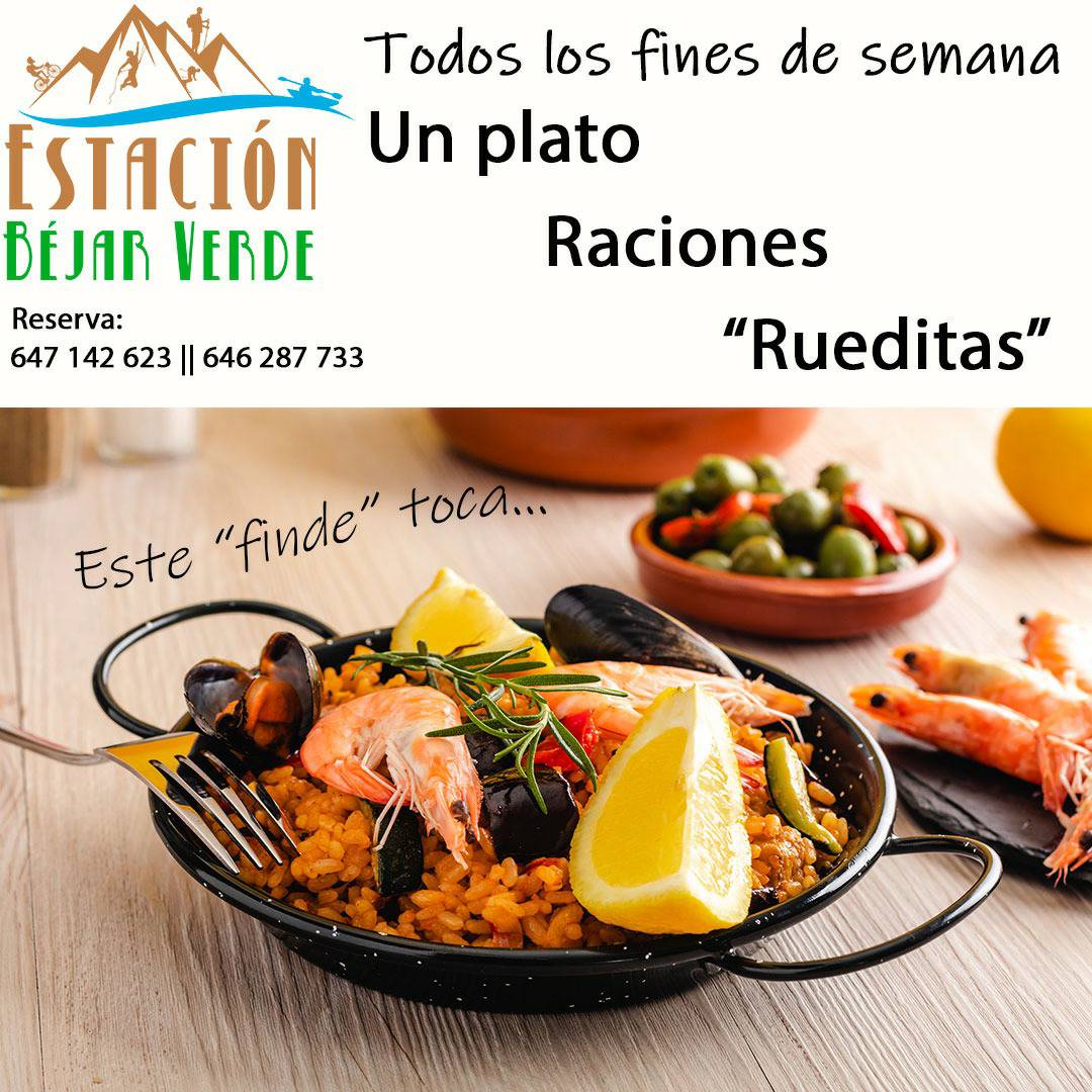 Todos los fines de semana...después de andar 🛤️ o montar en bici 🚵... Unas 🍻 y algo para 🥗🥘 comer #EstaciónBéjarVerde #CaminosNaturales #VíasVerdes #SierrasdeBéjar