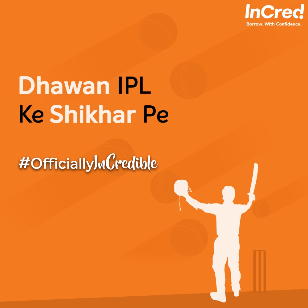 Congratulations to the InCredible @SDhawan25, the first player in IPL to score two consecutive centuries.
.
.
.
#InCred #IPL #IPL2020 #IPLFever #IndianPremierLeague #ShikharDhawan #ManofTheMatch #DelhiCapitals #Batsman #Trending #Cricket #Match #CricketSeason #Fintech #Loans https://t.co/nR4wcCdqmi