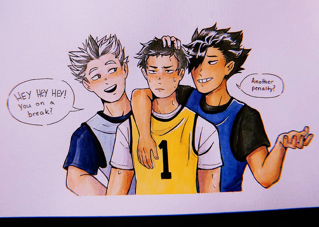 Daichi gets war flashbacks from the training camp with Bokuto and Kuroo
#drawtober #Haikyuu 