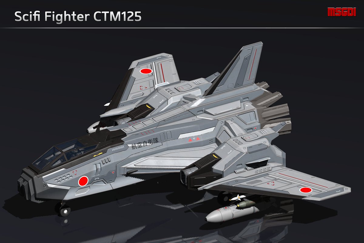 3Dart #madewithunity #spaceship #cgtrader #jet #fighter the scifi fighter C...