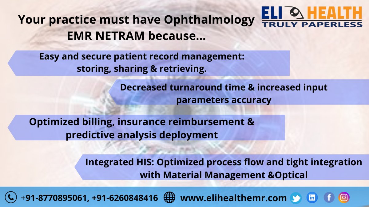 eli_emr's tweet photo. #softwareforemr #ophthalmology_emr_software #HIS_Software #Ophthalmology_EMR_Software #Practice_Management_Software #Solution #Hospital_Management_Software https://t.co/AAeFcIAw6X